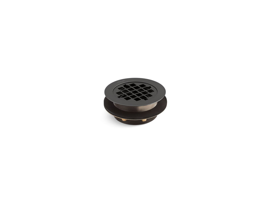 KOHLER K-9132 Round shower drain for use with plastic pipe, gasket included, matte black