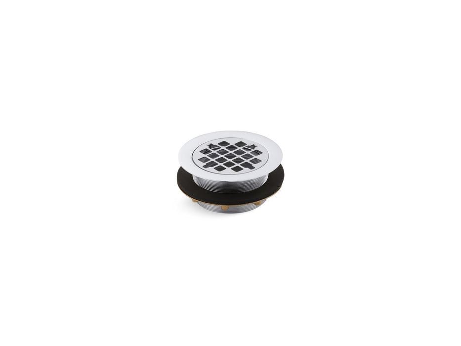 KOHLER K-9132 Round shower drain for use with plastic pipe, gasket included, polished chrome