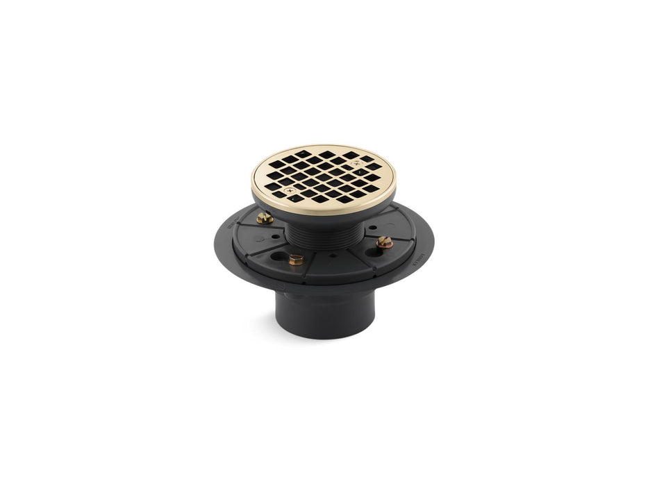 KOHLER K-9135 Clearflo Round design tile-in shower drain, vibrant french gold