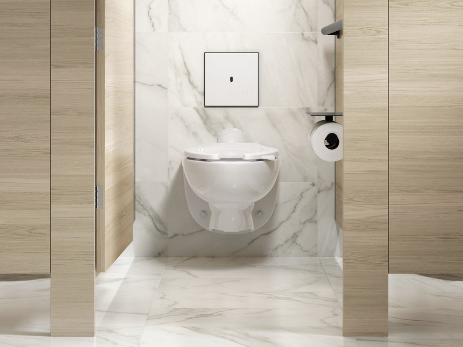 KOHLER K-91TB10K50-0WH Mach Flex Glass faceplate for concealed touchless toilet flushometer, 1.0 gpf