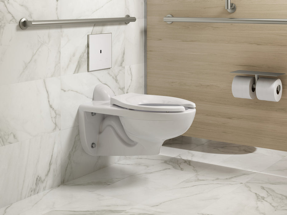 KOHLER K-91TB10K50-0WH Mach Flex Glass faceplate for concealed touchless toilet flushometer, 1.0 gpf