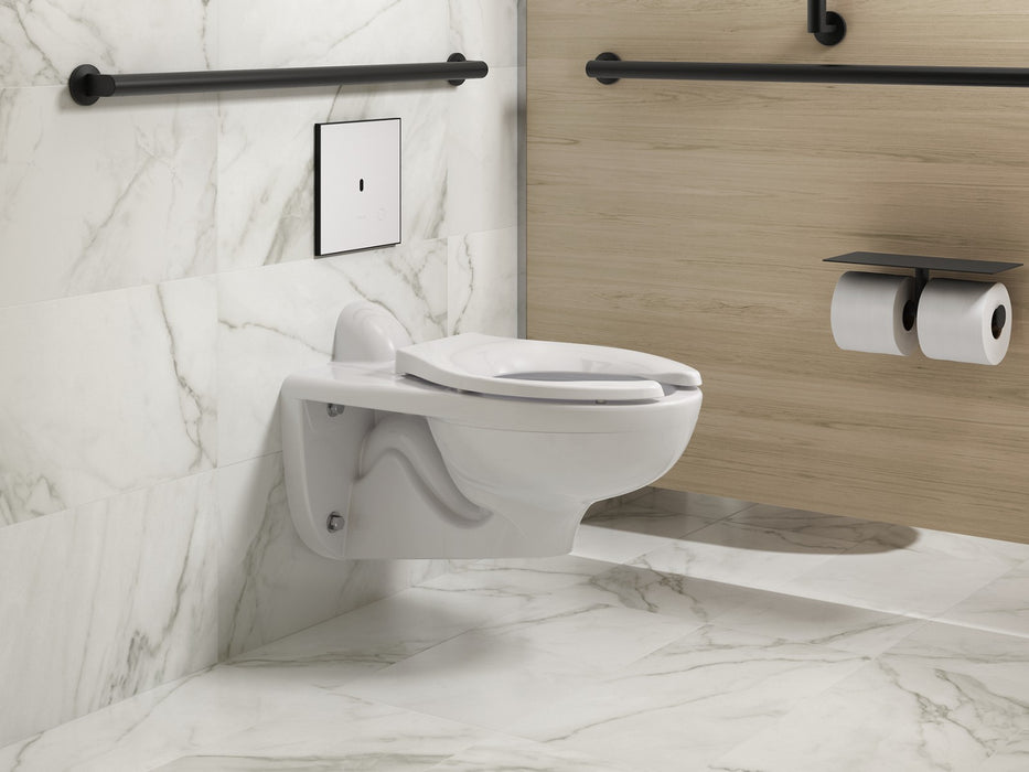 KOHLER K-91TB10L50-0WH Mach Flex Glass faceplate for concealed touchless toilet flushometer, 1.1 gpf