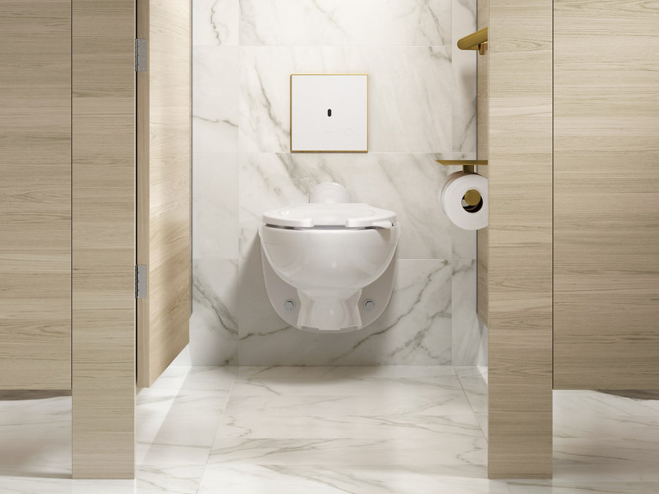 KOHLER K-91TB10N50-0WH Mach Flex Glass faceplate for concealed touchless toilet flushometer, 1.28 gpf