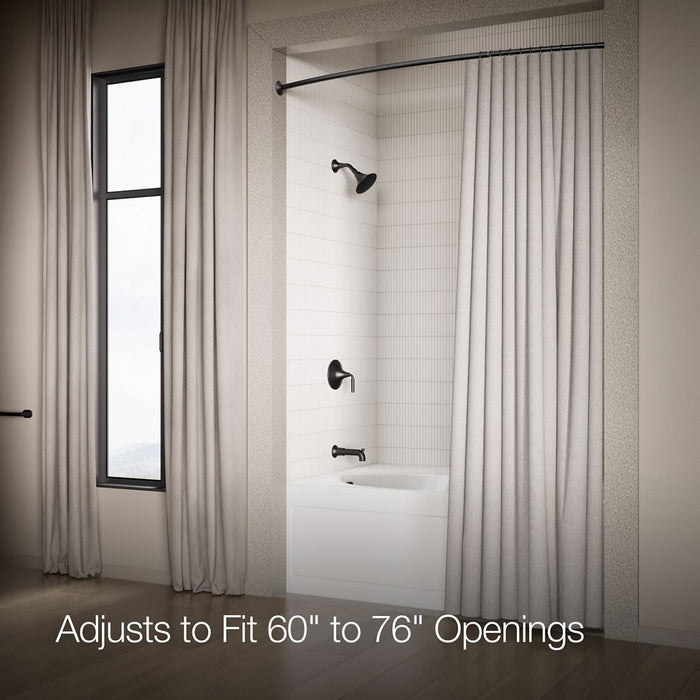 KOHLER K-9349 Expanse Curved shower rod, matte black - view 2