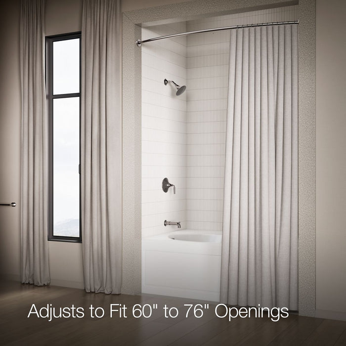 KOHLER K-9351 Expanse Curved shower rod, vibrant titanium - view 2