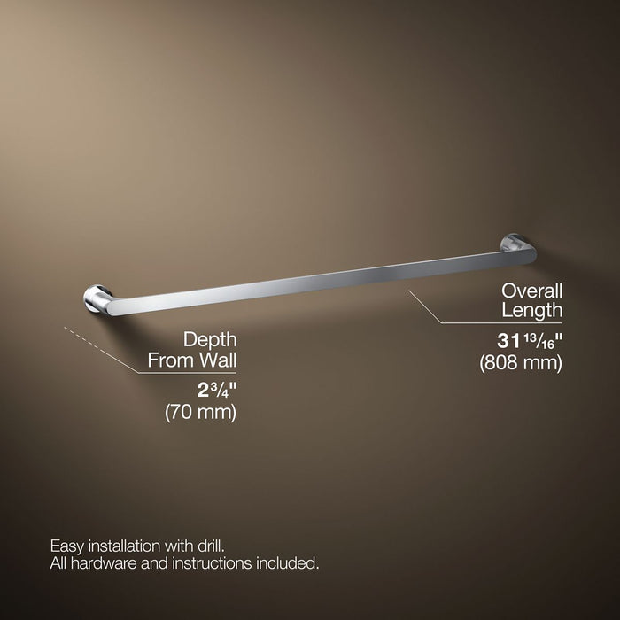 KOHLER K-97027 Avid 30" towel bar
