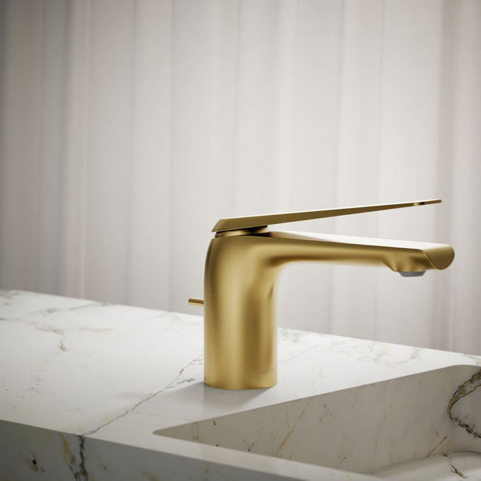 KOHLER K-97345-4K Avid Single-handle bathroom sink faucet, 1.0 gpm, vibrant brushed moderne brass - view 5