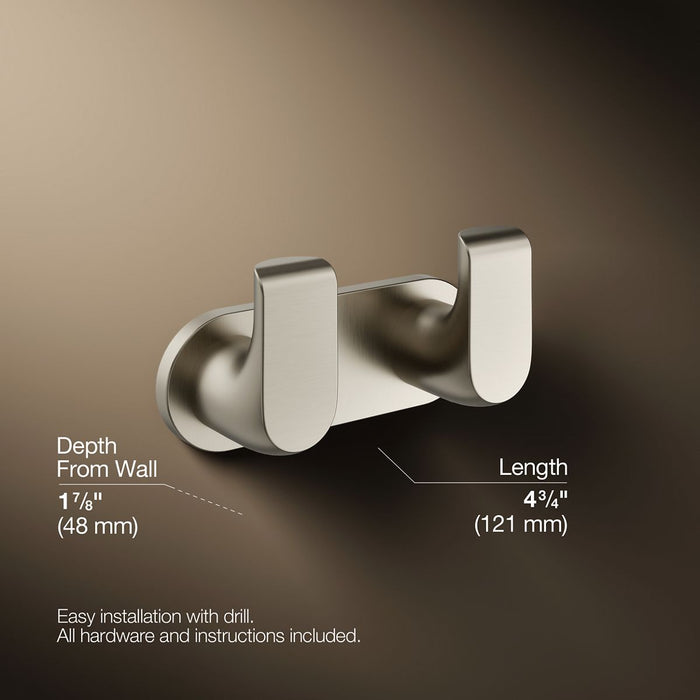 KOHLER K-97500 Avid Double robe hook