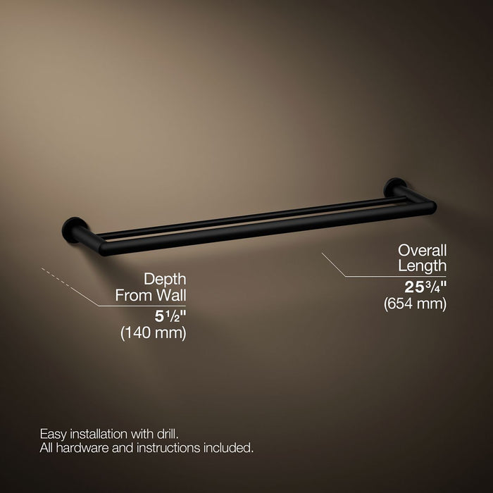 KOHLER K-97890 Kumin 24" double towel bar