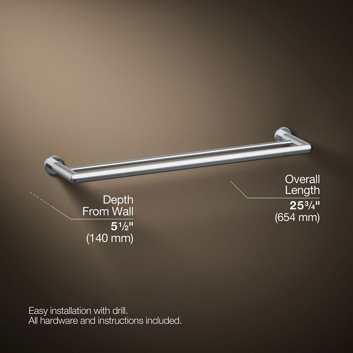 KOHLER K-97890 Kumin 24" double towel bar