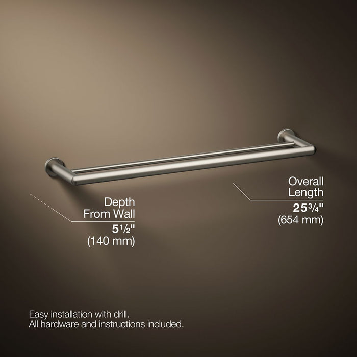 KOHLER K-97890 Kumin 24" double towel bar
