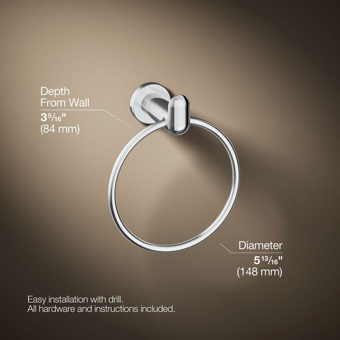 KOHLER K-97898 Kumin towel ring