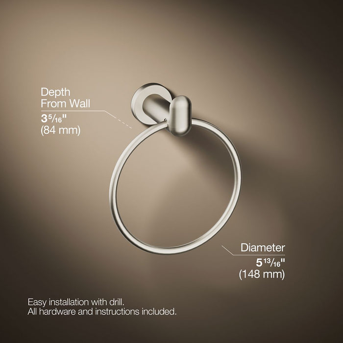 KOHLER K-97898 Kumin towel ring