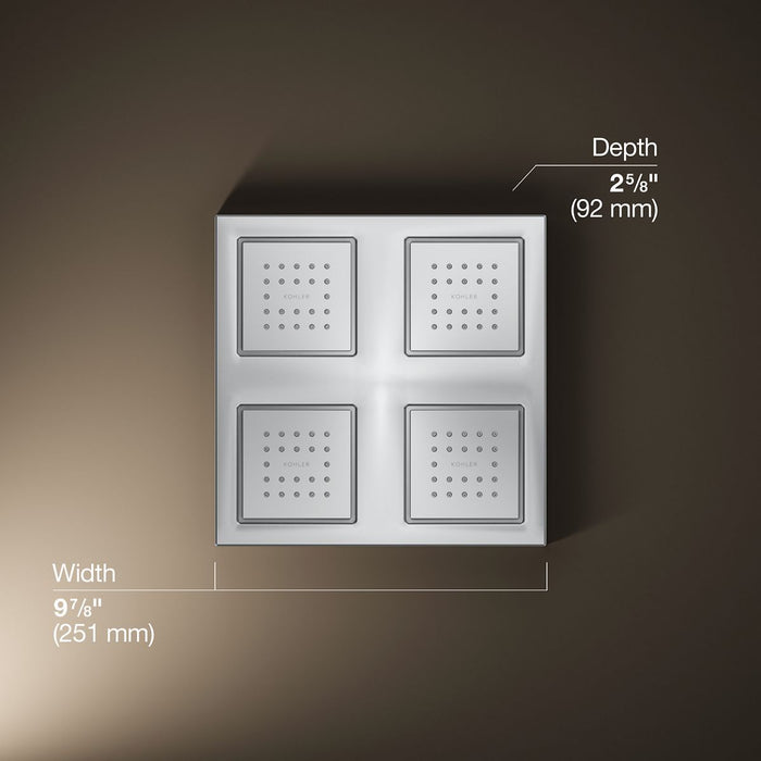 KOHLER K-98740 WaterTile Overhead shower panel with four 22-nozzle sprayheads
