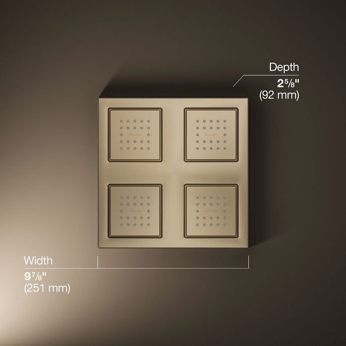 KOHLER K-98740 WaterTile Overhead shower panel with four 22-nozzle sprayheads
