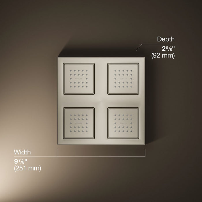 KOHLER K-98740 WaterTile Overhead shower panel with four 22-nozzle sprayheads