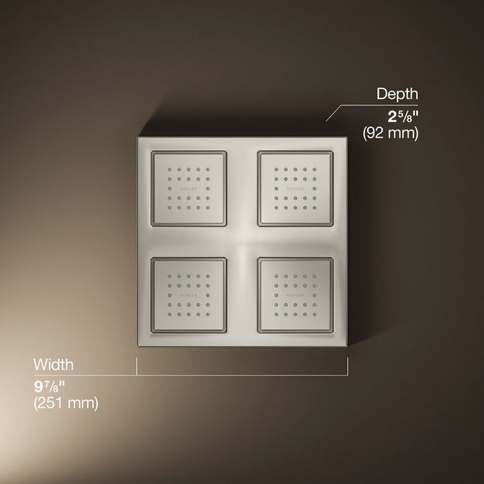 KOHLER K-98740 WaterTile Overhead shower panel with four 22-nozzle sprayheads