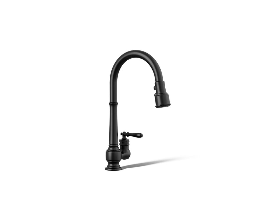 KOHLER K-99260 Artifacts Pull-down kitchen sink faucet with three-function sprayhead