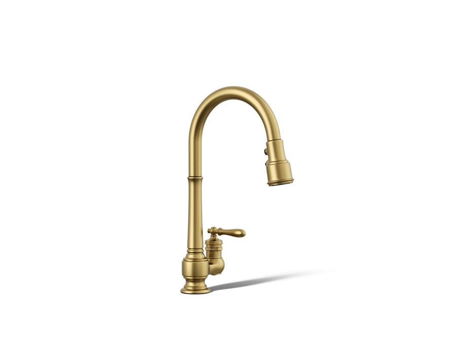 KOHLER K-99260 Artifacts Pull-down kitchen sink faucet with three-function sprayhead