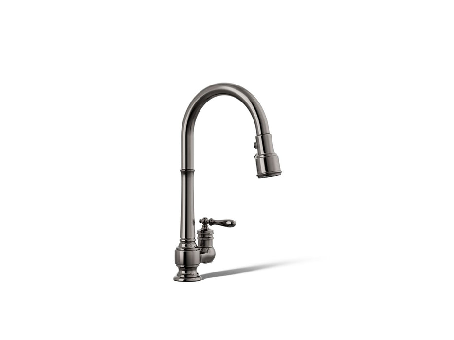 KOHLER K-99260 Artifacts Pull-down kitchen sink faucet with three-function sprayhead