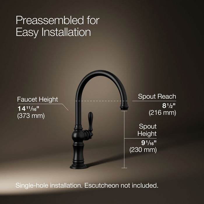 KOHLER K-99263 Artifacts Single-handle kitchen sink faucet