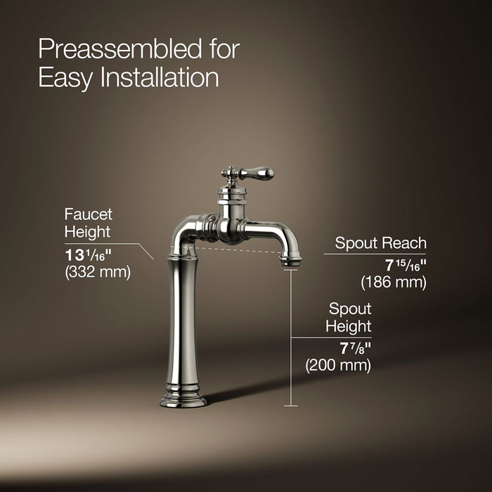 KOHLER K-99268 Artifacts Single-handle bar sink faucet