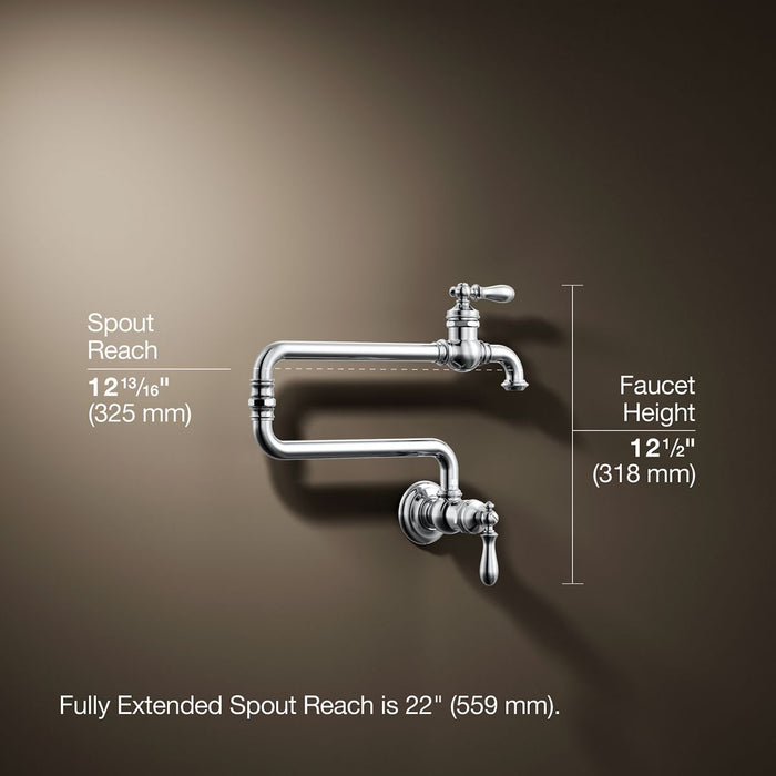 KOHLER K-99270 Artifacts Wall-mount pot filler