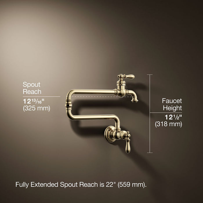 KOHLER K-99270 Artifacts Wall-mount pot filler