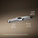 3/4 view of product with dimensions