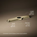 3/4 view of product with dimensions