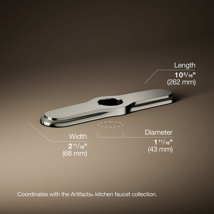 3/4 view of product with dimensions