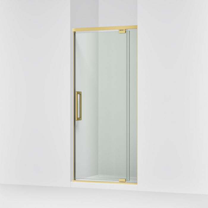 KOHLER K-CA37593-8L Statement 76" H pivot shower door with 5/16"-thick glass