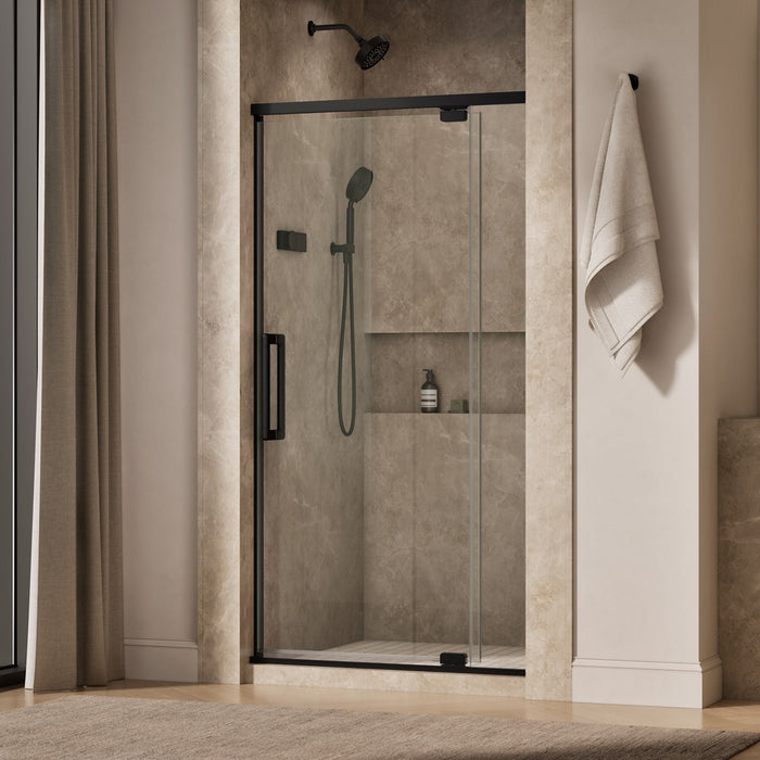 KOHLER K-CA37594-8L Statement 76" H pivot shower door with 5/16"-thick glass