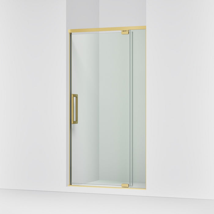 KOHLER K-CA37594-8L Statement 76" H pivot shower door with 5/16"-thick glass