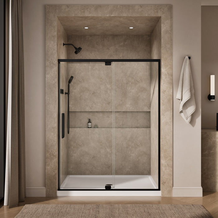 KOHLER K-CA37597-8L Statement 76" H pivot shower door with 5/16"-thick glass