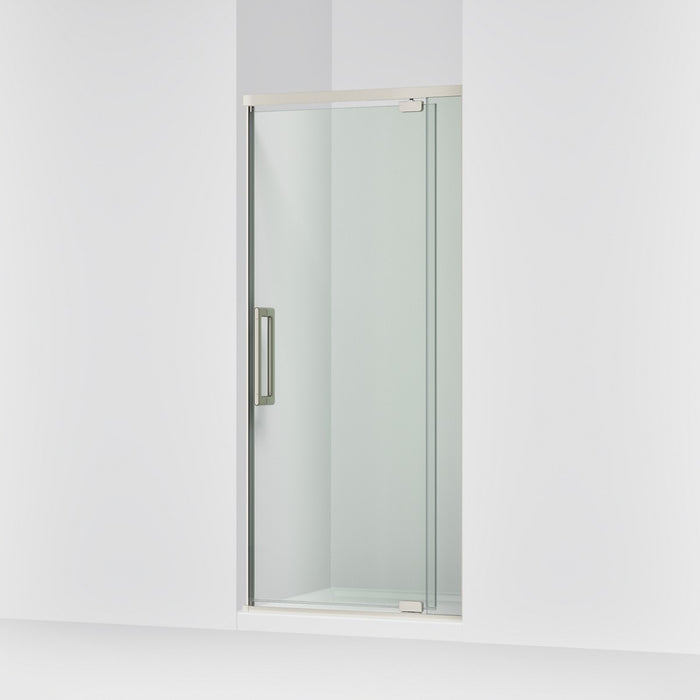 KOHLER K-CA37598-8L Statement 76" H pivot shower door with 5/16"-thick glass