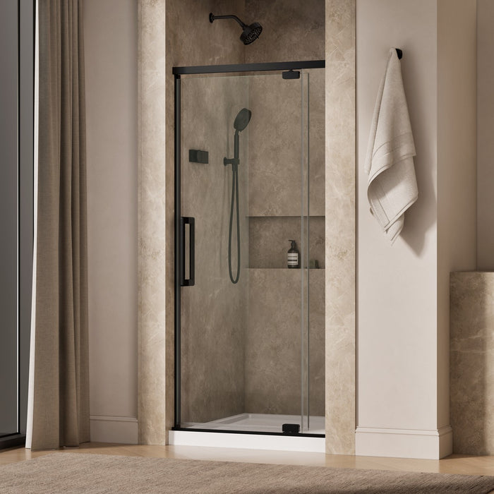 KOHLER K-CA37598-8L Statement 76" H pivot shower door with 5/16"-thick glass