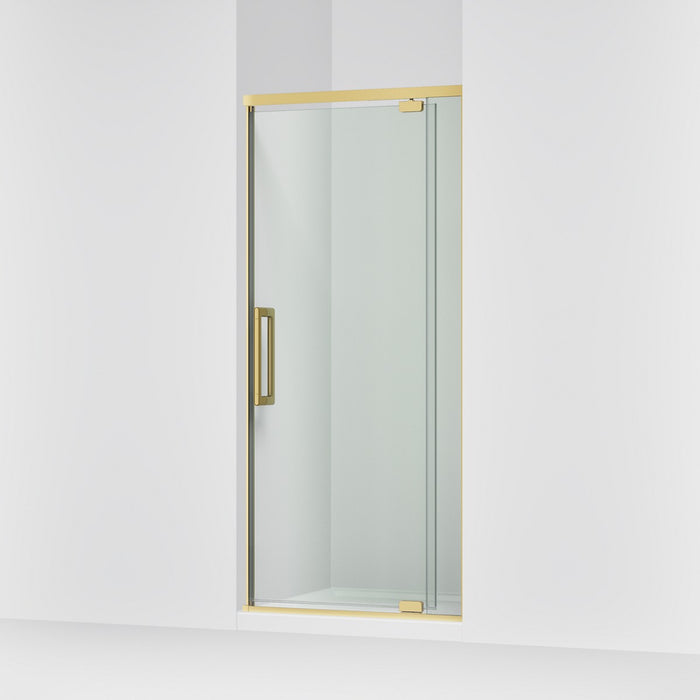 KOHLER K-CA37598-8L Statement 76" H pivot shower door with 5/16"-thick glass