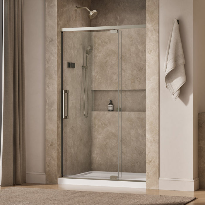 KOHLER K-CA37599-8L Statement 76" H pivot shower door with 5/16"-thick glass