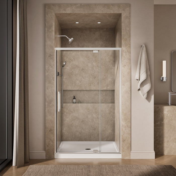 KOHLER K-CA37599-8L Statement 76" H pivot shower door with 5/16"-thick glass