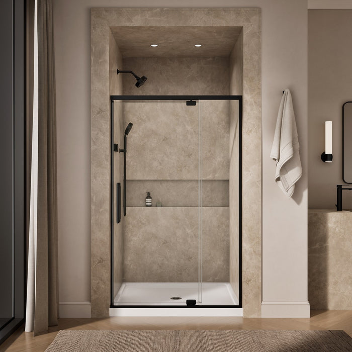 KOHLER K-CA37599-8L Statement 76" H pivot shower door with 5/16"-thick glass