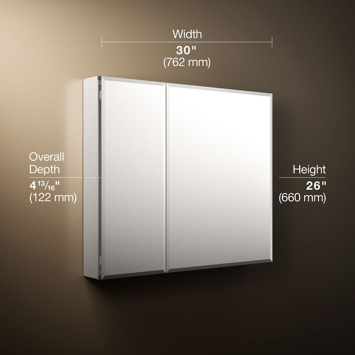3/4 view of product with dimensions