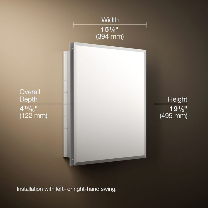 3/4 view of product with dimensions