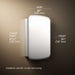 3/4 view of product with dimensions