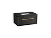 KOHLER K-CM33562-BD10 Enivo 36" Wall-hung Bathroom Vanity Cabinet with Sink and Quartz Top, Gloss Black - 3/4 view of product