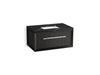 KOHLER K-CM33562-BD10 Enivo 36" Wall-hung Bathroom Vanity Cabinet with Sink and Quartz Top, Gloss Black - 3/4 view of product