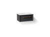 KOHLER K-CM33562-BD1 Enivo 36" Wall-hung Bathroom Vanity Cabinet with Sink and Quartz Top, Gloss Black - 3/4 view of product