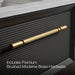 KOHLER K-CM33562-BD1 Enivo 36" Wall-hung Bathroom Vanity Cabinet with Sink and Quartz Top, Gloss Black - Detail image of a pr