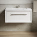 KOHLER K-CM33562-BD1 Enivo 36" Wall-hung Bathroom Vanity Cabinet with Sink and Quartz Top, White - Shows close up detail of p