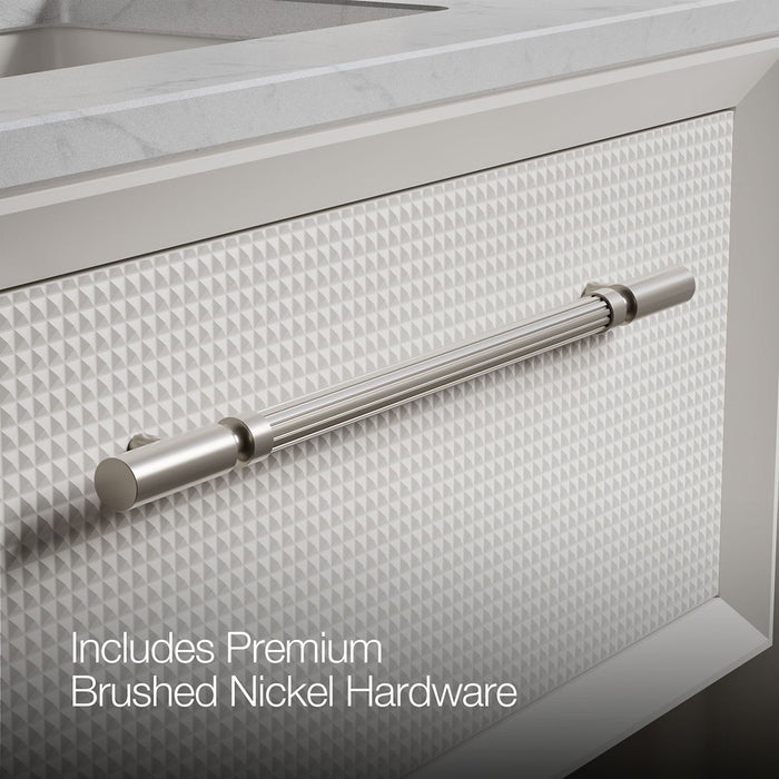 KOHLER K-CM33562-BD1 Enivo 36" Wall-hung Bathroom Vanity Cabinet with Sink and Quartz Top, White - Detail image of a product 